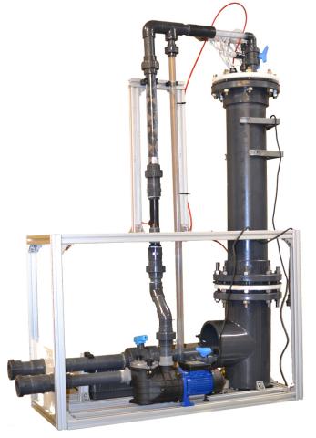 nanobubble generator designed for continuous-flow processing of suspended-solids water